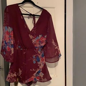 Band Of Gypsies Bohemian Floral Romper